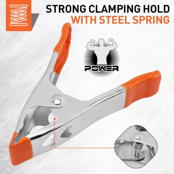 10-Piece 4" Inch Spring Clamp, Spring Metal Spring Clamps, 1.5"-Inch Jaw Opening | Clamps Clamps Clamps