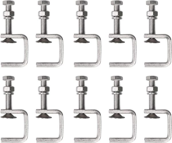 10Pcs Stainless Steel C Clamps Tiger Clamp Woodworking Clamp Heavy Duty C-Clamp Woodworking Welding U Clamps Wood Clamps With Stable Wide Jaw Openings | Clamps Clamps Clamps