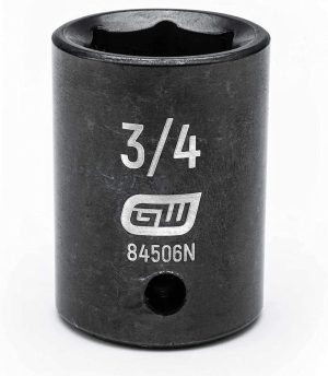 1/2" Drive Standard Impact Sae Socket 3/4", 6 Point – 84506N , Black | Individual Drive Sockets Individual Drive Sockets Individual Drive Sockets