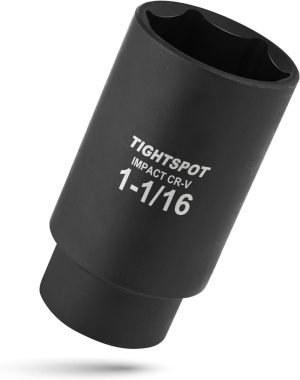 1/2 Inch Drive – 1 1/16 Inch Deep Impact Socket With Anti-Rounding 6 Point Design, Heat-Treated Crv Steel | Individual Drive Sockets Individual Drive Sockets Individual Drive Sockets