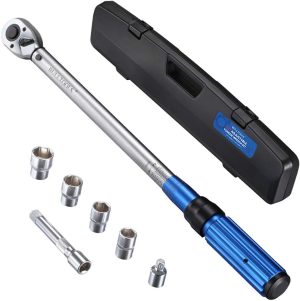 1/2-Inch Drive Click Torque Wrench Set Dual-Direction Adjustable 90-Tooth Torque Wrench With Buckle（10-160Ft.Lb / 10-220Nm） | Torque Wrenches Torque Wrenches Torque Wrenches