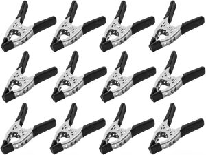 12 Pack – 6" Inch Spring Clamp Large Super Heavy Duty Spring Metal Black – 3 Inch Jaw Opening | Clamps Clamps Clamps