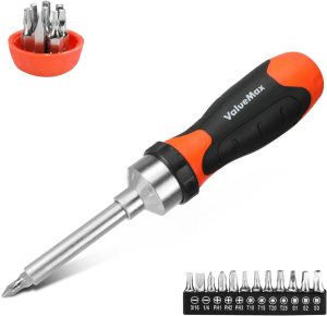 13-In-1 Multi-Bit Ratcheting Screwdriver Set Tool All In One, Portable Multi-Purpose Ratchet Screw-Driver, Slotted/Philips/Torx/Square | Multi-Bit Drivers Multi-Bit Drivers Multi-Bit Drivers