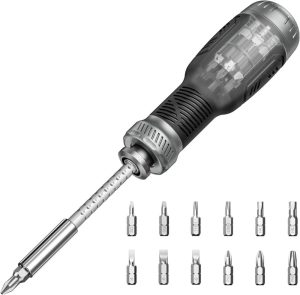 13-In-1 Multi-Bit Screwdriver Set Tool All In One, [Super Durable] Screw Driver, Repair Kit, Man Gift, Flat Head/Slotted/Philips/Torx/Square/Hex,Nut Driver | Screwdrivers Multi-Bit Drivers Multi-Bit Drivers