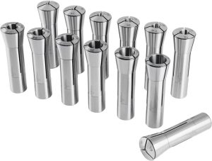 13 Pcs, 1/8-7/8” By 16Ths Precision Grade R8 Collets Hardened And Ground, 0200-0829 | Collets Collets Collets