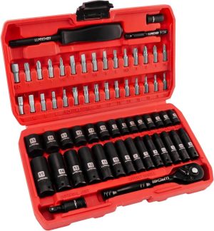 1/4" Drive Socket Wrench Set, 1/4-Inch Impact Socket Set Metric(4-15Mm) Deep And Shallow 6 Point, Cr-V, 63Pcs With 72T Ratchet Wrench Handle For Household&Automotive Repairing | Socket & Socket Wrench Sets Socket & Socket Wrench Sets Socket & Socket Wrench Sets