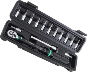 1/4 Inch Drive Click Torque Wrench Set, 22-220 In.Lb/2.26-24.9 Nm, 15 Pcs Bike Torque Wrench Set With Dual-Direction, Dual Range Scales Inch Pound Torque Wrench For Bicycle, Motorcycle | Torque Wrenches Torque Wrenches Torque Wrenches