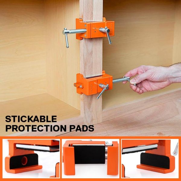 2-Pack Cabinet Clamps, 8510 Cabinet Claw, Face Frame Clamps For Installing Cabinets, 440 Lbs Load Limited Orange | Clamps Clamps Clamps