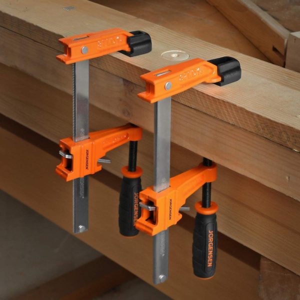 2-Pack Steel Bar Clamp Set, 4-Inch Light Duty, 300 Lbs Load Limit, For Woodworking | Clamps Clamps Clamps