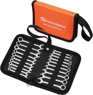 20-Piece Mini Combination Wrench Set, High Carbon Steel, Silver | Open-End Wrenches Combination Wrenches Combination Wrenches