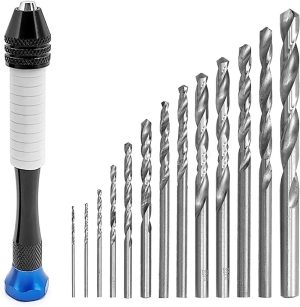 26 Pcs Jewelry Hand Drill Set, Versatile Pin Vise Craft Drill For Jewelry Making, High Precision Manual Drill With Mini Twist Drill Bits, Ideal For Wood, Plastic, Miniature Crafting(Blue) | Vises Vises Vises