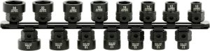 29020 – 15-Piece 1/2-Inch Drive Metric Low Profile Nano Impact Socket Set – Impact Grade Sockets Offer Greater Clearance Than Typical Shallow Sockets – Includes Aluminum Storage Rail | Individual Drive Sockets Individual Drive Sockets Individual Drive Sockets