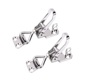 2Pcs Cabinet Boxes Lever Handle Toggle Catch Latch Lock Clamp Hasp Stainless Steel | Clamps Clamps Clamps