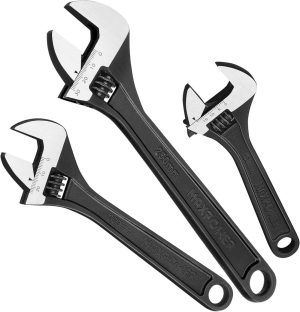 3 Pcs Adjustable Wrench Set, Forged, Heat Treated, Black Phosphate Finish (6-Inch, 8-Inch, 10-Inch) | Adjustable Wrenches Adjustable Wrenches Adjustable Wrenches