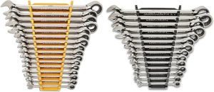 30 Piece 12 Point Ratcheting Combination Sae/Metric (1/4-1 In., 8-24 Mm) Wrench Set With Wrench Racks – 86702 | Combination Wrenches Combination Wrenches Combination Wrenches