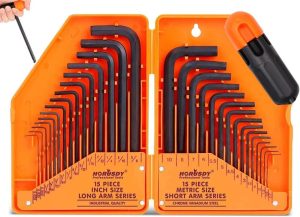 30-Piece Hex Key Set, Allen Wrench Set Inch/Metric Mm(0.7Mm-10Mm) Sae(0.028"-3/8) | Hex Keys Hex Keys Hex Keys