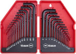 31-Piece Premium Hex Key Allen Wrench Set With Storage Case, Sae And Metric Assortment | L Shape, Chrome Vanadium Steel, Precise And Chamfered Tips，0.028 Inch – 3/8 Inch,0.7Mm – 10 Mm | Hex Keys Hex Keys Hex Keys