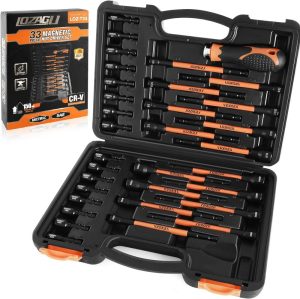 33Pcs Magnetic Nut Driver Set With Handle | 6 Inch Long Nut Driver Set | Sae And Metric | 1/4 Inch Hex Shank | Cr-V Steel | Nut Drivers Nut Drivers Nut Drivers