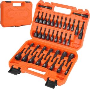 39Pcs Magnetic Nut Driver Set For Impact Drill, Metric & Sae Magnetic Impact Drill Driver Bit, 1/4" Hex Shank, Fully Magnetic Hex Nut Driver Drill Bit Master Kit | Nut Drivers Nut Drivers Nut Drivers