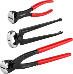 3Pcs Nail Puller Set, 9 Inch End Cutting Nippers, 7 Inch End Cutting Pliers, 8 Inch Carpenter’s Pincers | Side-Cutting Pliers Pliers Side-Cutting Pliers