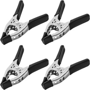 4 Pack – 6" Inch Spring Clamp Large Super Heavy Duty Spring Metal Black – 3 Inch Jaw Opening | Clamps Clamps Clamps