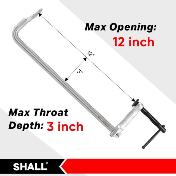 4-Pack Bar Clamps Set, 12-Inch Light-Duty Drop Forged Steel Bar Clamps, Steel F Clamps With Max 450Lbs Load Limit For Welding, Woodworking, Metal Working, Diy And Crafts | Clamps Clamps Clamps