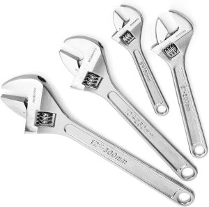 4-Piece Adjustable Wrench Set, Forged, Heat Treated, Chrome-Plated (6-Inch, 8-Inch, 10-Inch, 12-Inch) | Adjustable Wrenches Adjustable Wrenches Adjustable Wrenches