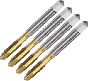 4Pcs Spiral Point Plug Taps, M6 X 1 Metric Thread Screw Tap, Titanium Coated High Speed Steel 6542, Machine Tapping Threading Repair Tool | Threading Taps Threading Taps Threading Taps