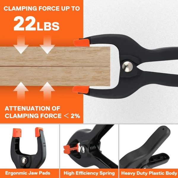 5-In-1 Strap Clamp With 4-Pack 6-2/7" Spring Clamps, Woodworking Frame Clamping Strap Holder, Rapid Acting Band Clamp | Clamps Clamps Clamps