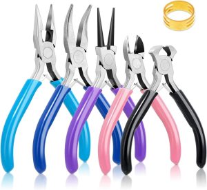 5 Packs Jewelry Pliers Set, Jewelry Making Tools With Needle Nose Pliers/Round Nose Pliers/Chain Nose Pliers/Bent Nose Pliers/Zipper Pliers, Jewelry Making Supplies Repair/Cut Kits For Crafting | Needle-Nose Pliers Needle-Nose Pliers Needle-Nose Pliers