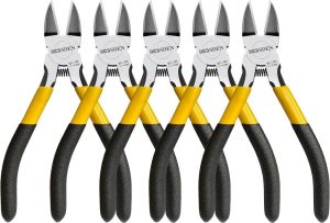 5" Wire Cutters, 5 Pack, Precision Cutting Pliers, Ultra Sharp Wire Snips Wire Clippers, Spring Loaded Flush Cutter, Diagonal Cutting Pliers For Jewelry Making Crafting, Wire Cutters Set | Side-Cutting Pliers Pliers Side-Cutting Pliers