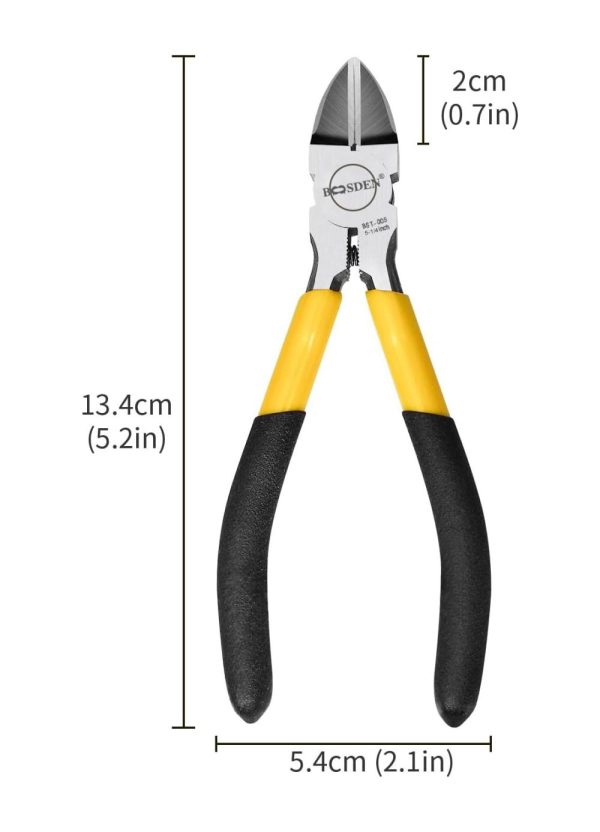 5" Wire Cutters, 5 Pack, Precision Cutting Pliers, Ultra Sharp Wire Snips Wire Clippers, Spring Loaded Flush Cutter, Diagonal Cutting Pliers For Jewelry Making Crafting, Wire Cutters Set | Side-Cutting Pliers Pliers Side-Cutting Pliers