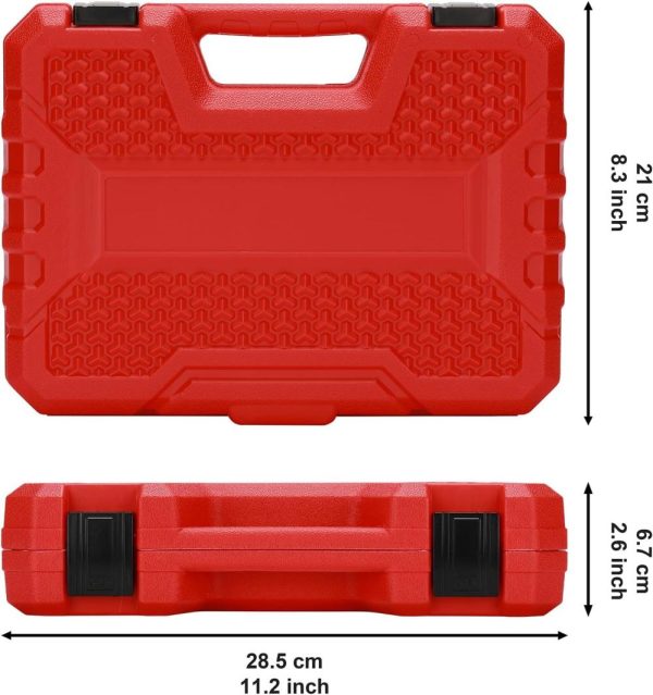 50Pcs 1/4 Inch Drive Master Impact Socket Set,Metric/Sae,Deep/Shallow,6 Point,Cr-V, 5/32 Inch – 9/16 Inch, 4Mm – 15Mm | Socket Sets Socket Sets Socket Sets