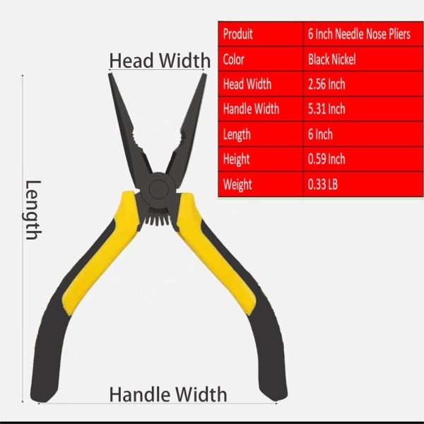 6 In Needle Nose Pliers,Rust-Proof Needle Nose Thin Needle Nose Pliers,Sharp Needlenose Pliers,Multitools This Small Needle Nose Pliers Can Cut,Twist,Clamp,Bend,Etc. | Needle-Nose Pliers Needle-Nose Pliers Needle-Nose Pliers