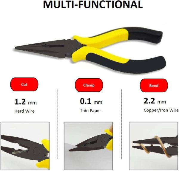 6 In Needle Nose Pliers,Rust-Proof Needle Nose Thin Needle Nose Pliers,Sharp Needlenose Pliers,Multitools This Small Needle Nose Pliers Can Cut,Twist,Clamp,Bend,Etc. | Needle-Nose Pliers Needle-Nose Pliers Needle-Nose Pliers