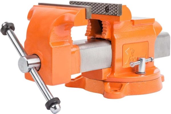 6 Inch Bench Vise Ductile Iron With Channel Steel And 360-Degree Swivel Base 30606 (6") | Vises Vises Vises