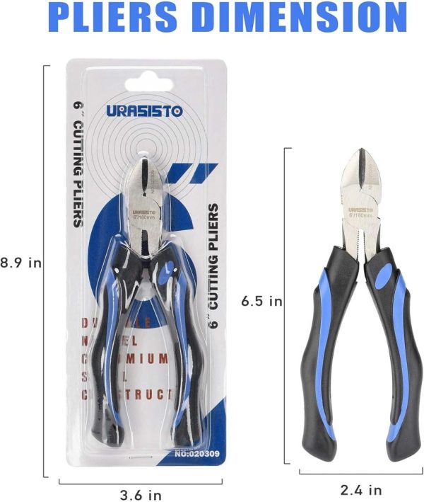 6-Inch Side-Cutting Pliers Diagonal Pliers With Heavy Duty Nickel Chromium Steel Construction | Side-Cutting Pliers Pliers Side-Cutting Pliers