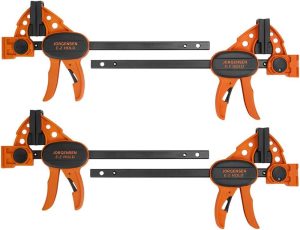 6" Spreader/Bar Clamp Set, 4-Pack,One-Hand Light Duty E-Z Hold Clamp/Spreader, 99216A,Black Orange | Clamps Clamps Clamps