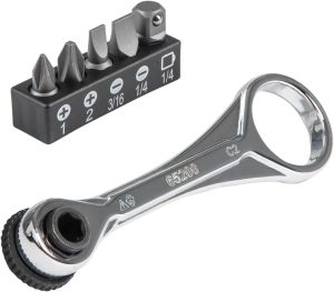 65200 Ratchet Set, 5-Piece Mini Ratchet Set With Phillips, Slotted, And Adapter For Other Socket Sizes, For Tight Spaces | Socket & Socket Wrench Sets Socket & Socket Wrench Sets Socket & Socket Wrench Sets