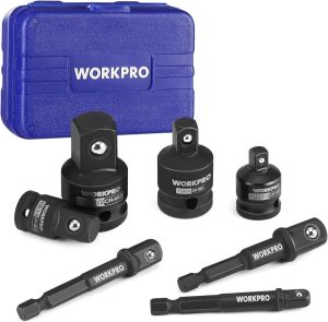 7 Pieces Impact Socket Adapter Set, Includes 3 Pieces 1/4" Hex Shank Drill Extension Set (1/4", 3/8" And 1/2") And 4 Pieces Impact Socket Adapter And Reducer Set | Individual Drive Sockets Individual Drive Sockets Individual Drive Sockets