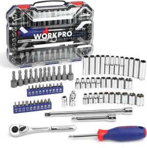 70-Piece 1/4" Drive Socket Set With Quick-Release Ratchet, Metric And Sae For Auto Repairing & Household, W003068A | Socket & Socket Wrench Sets Socket & Socket Wrench Sets Socket & Socket Wrench Sets