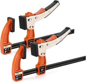 8-Inch Bar Clamp Set, Bar Clamp For Woodworking, Quick Release Gear Clamp With 600 Lbs Load Limit – 2 Pack | Clamps Clamps Clamps