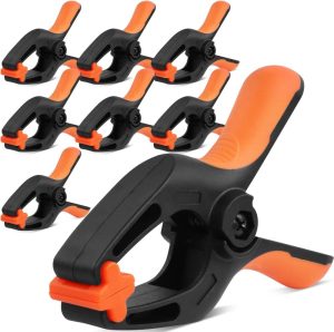 8-Pack Spring Clamps Heavy Duty, 5-Inch Large Plastic Clamps For Crafts With 2-3/8Inch Jaw Opening For Diy, Gluing, Clamping And Securing | Clamps Clamps Clamps