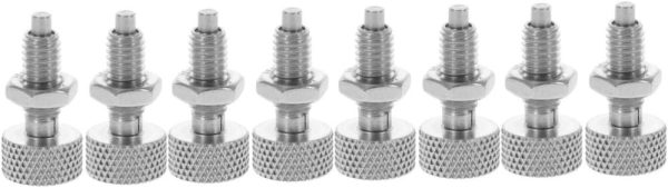 8 Pcs Knurled Knobs Spring Plunger Knob Locating Plungers Toolbox Locking Spring Screw Spring Loaded Toolbox Accessories Rolling Toolbox Manual Large Toolbox Stainless Steel | Spring Plungers Spring Plungers Spring Plungers