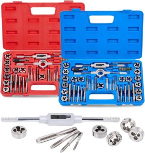 80Pc Tap And Die Set In Sae And Metric Sizes, Metric And Standard Tap Set And Die Tool Set For Internal And External Threading | Threading Taps Tap & Die Sets Tap & Die Sets