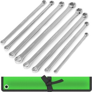 8Pcs Extra Long Double Box End Wrench Set, Cr-V, Less Effort Aviation Wrench Metric 8Mm – 24Mm | Box Wrenches Box Wrenches Box Wrenches