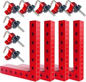 90 Degree Clamp Corner Clamp – Right Angle For Woodworking 4 Pack 5.5"X 5.5" Aluminum Alloy Woodworking Corner Clamps Wood Working Tools And Equipment L Square Aluminum Angle Clamp Tool #2 | Clamps Clamps Clamps