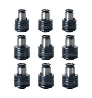 9Pcs Gt12 Ansi Collets, 0-6”, 8, 5/32”, 10, 3/16”, 12, 7/32”, 1/4”, 5/6”, 3/8”, 7/16”, 1/2” Tap Torque Collets For M16R/Pneu-M12 Tapping Machine | Collets Collets Collets