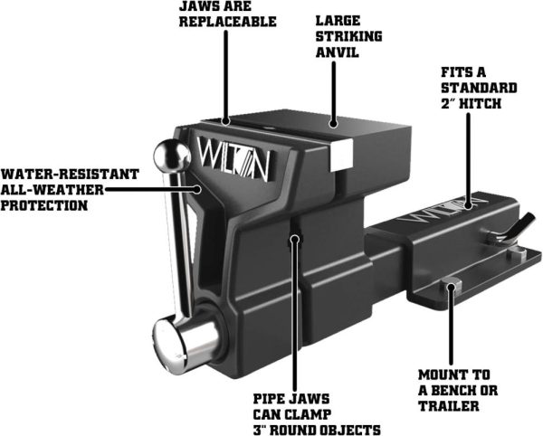 Atv All-Terrain Vise, 6" Jaw Width, 5-3/4" Max Jaw Opening, 5" Throat (10010) | Vises Vises Vises