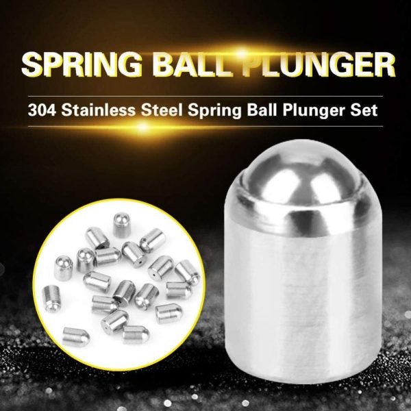 Ball Plunger Set Spring Ball Plunger 304 Stainless Steel Glossy Accuracy Positioning Beads Screw (Φ 2 × 3 Φ 3 × 4 Φ 4 × 5) (Dia × L)(2 ×3 Mm) | Spring Plungers Spring Plungers Spring Plungers